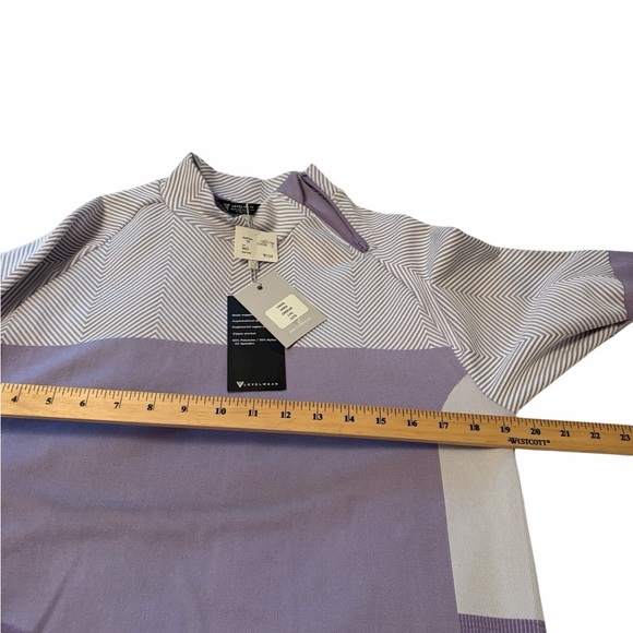 Levelwear Verse Crocus women's top-asymmetrical neck zip-front pocket zip-Large - Picture 5 of 11